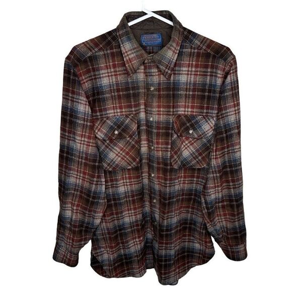 Vtg Pendleton Flannel Button Down Shirt - Picture 1 of 6